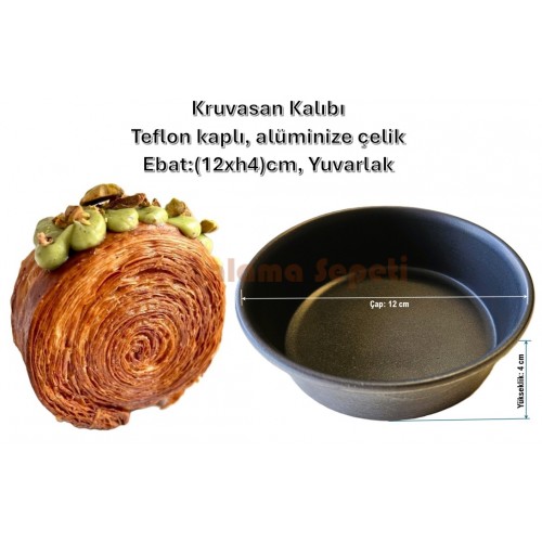 Kruvasan Kalıbı - Ebat:(Ø12xh4)cm - YUVARLAK